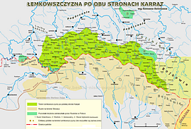 Mapa Łemkowszczyzny